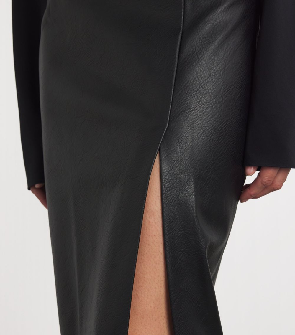 Good American Good American Faux Leather Maxi Skirt