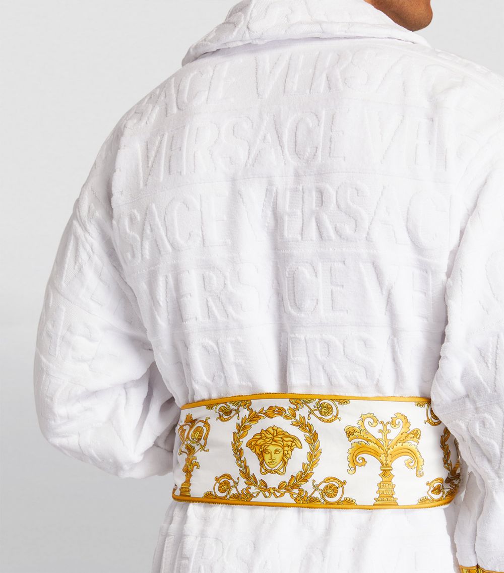 Versace Versace Logo Baroque Hooded Robe (Large)