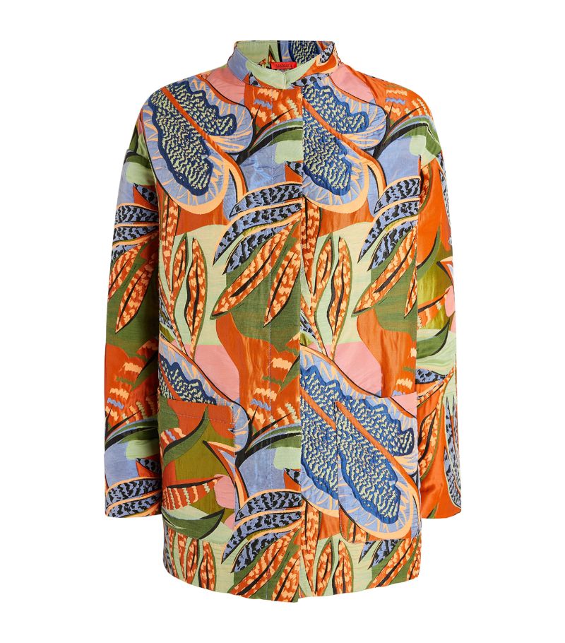 Max & Co. Max & Co. Quilted Tropical Print Jacket