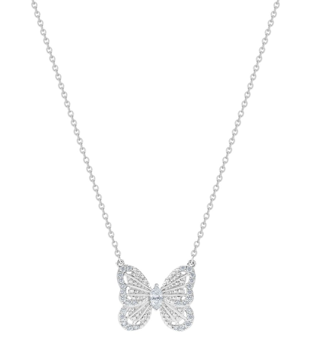 De Beers Jewellers De Beers Jewellers White Gold And Diamond Portraits Of Nature Butterfly Pendant Necklace