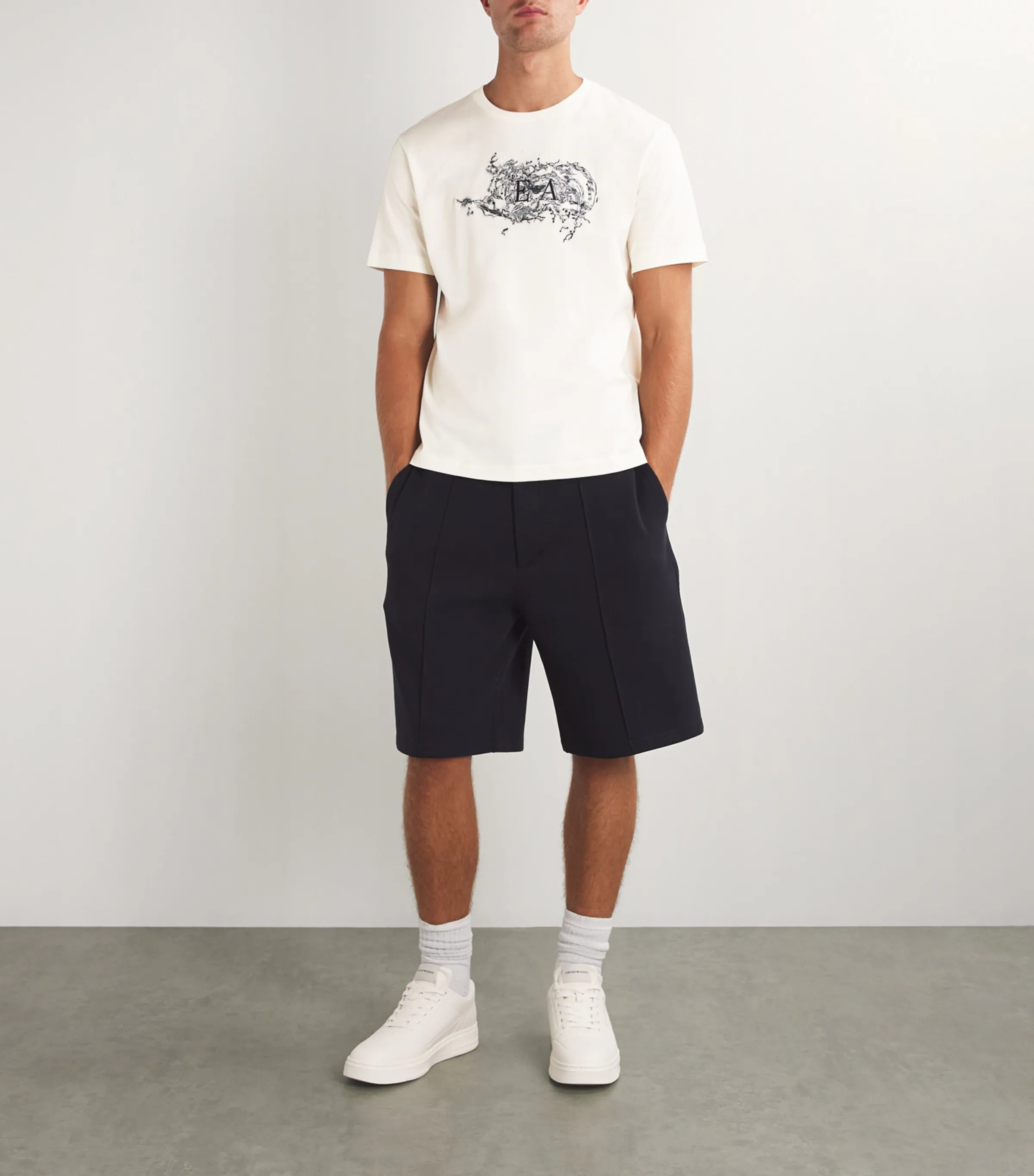 Emporio Armani Emporio Armani Embroidered Logo T-Shirt