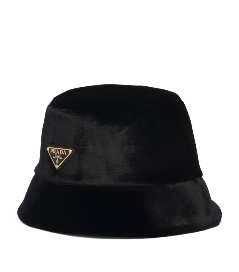 Prada Prada Velvet Bucket Hat