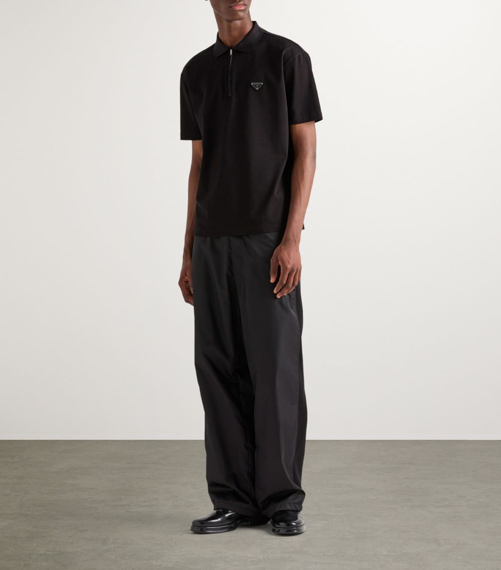 Prada Prada Re-Nylon Logo Polo Shirt