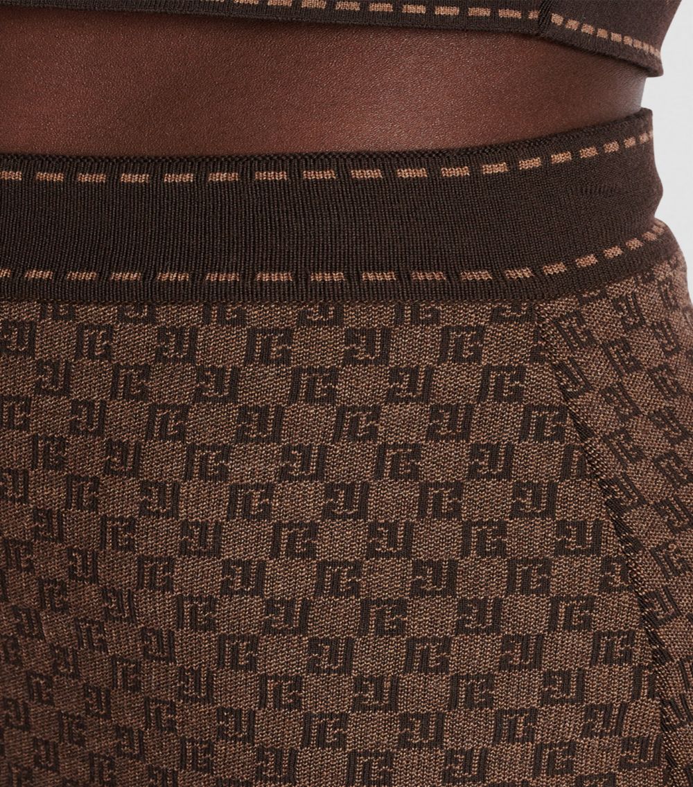 Balmain Balmain Monogram-Jacquard Mini Skirt