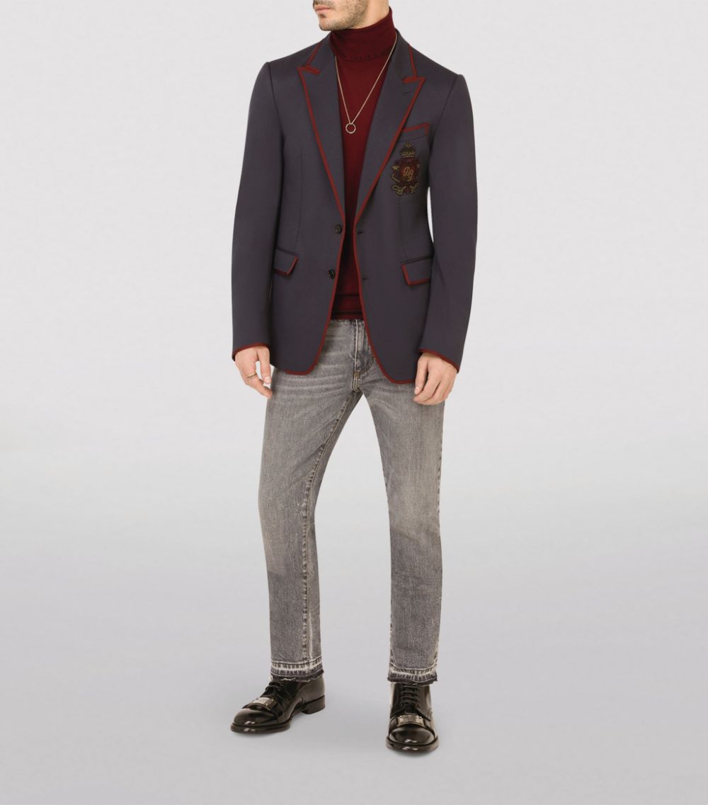 Dolce & Gabbana Dolce & Gabbana Contrast-Trim Tailored Jacket