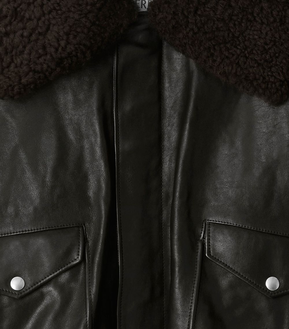 Burberry Burberry Leather Aviator Jacket