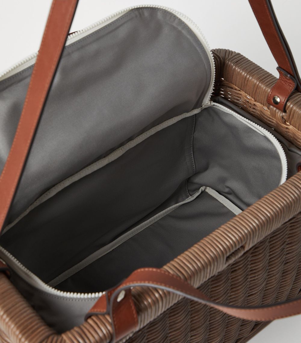 Brunello Cucinelli Brunello Cucinelli Wicker Picnic Basket