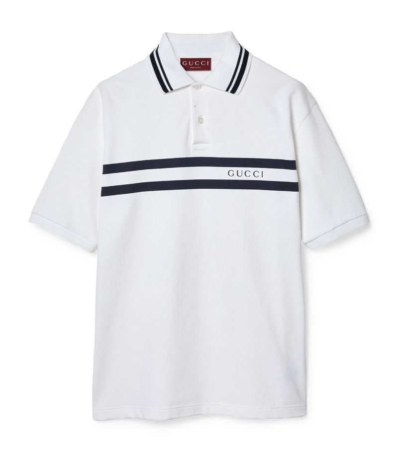 Gucci Gucci Stretch-Cotton Striped Polo Shirt