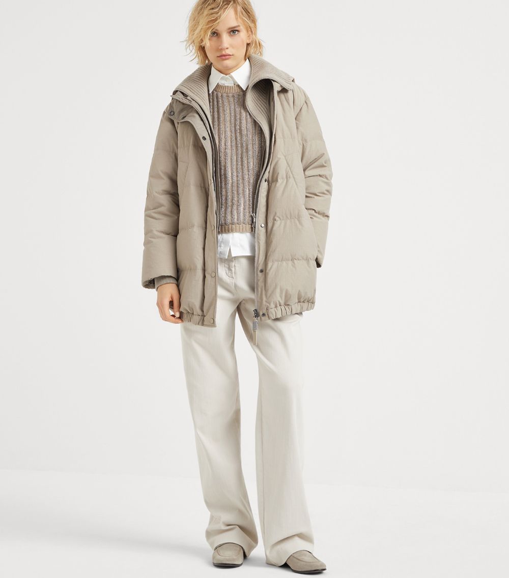 Brunello Cucinelli Brunello Cucinelli Techno Cotton-Down Hooded Puffer Jacket