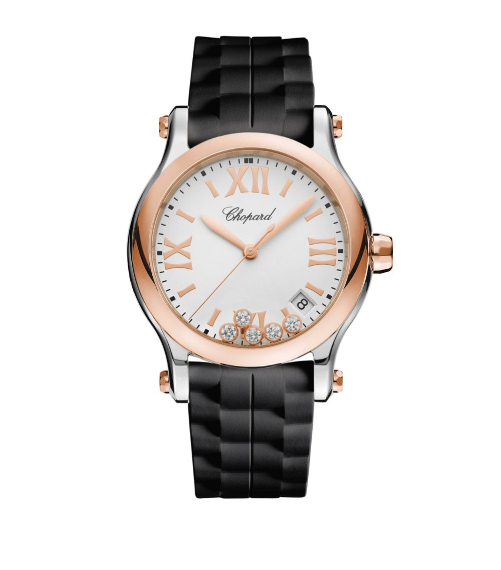 Chopard Chopard Rose Gold And Stainless Steel Happy Sport Quartz Watch 36Mm