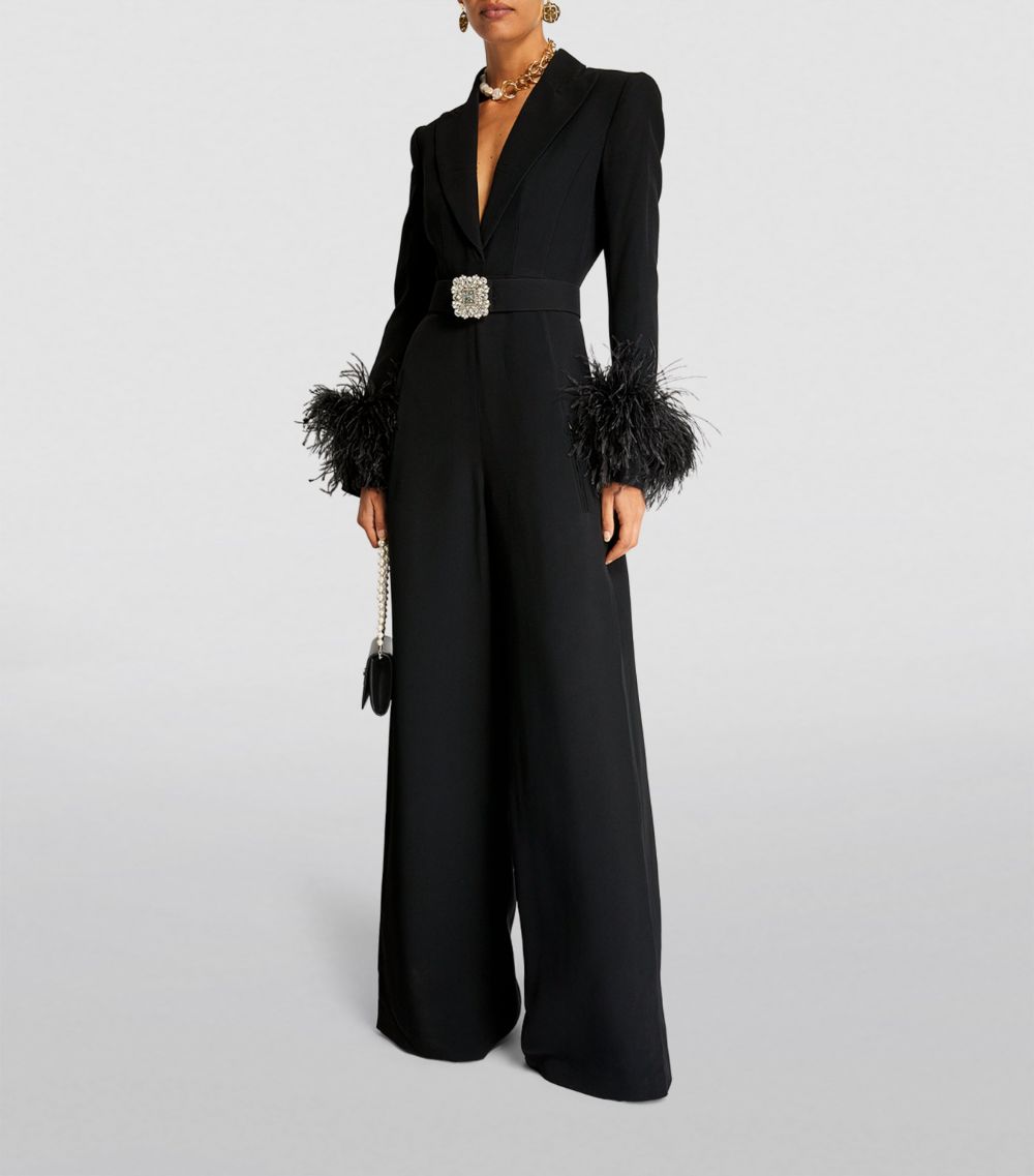 Andrew Gn Andrew Gn Feather-Trim Jumpsuit