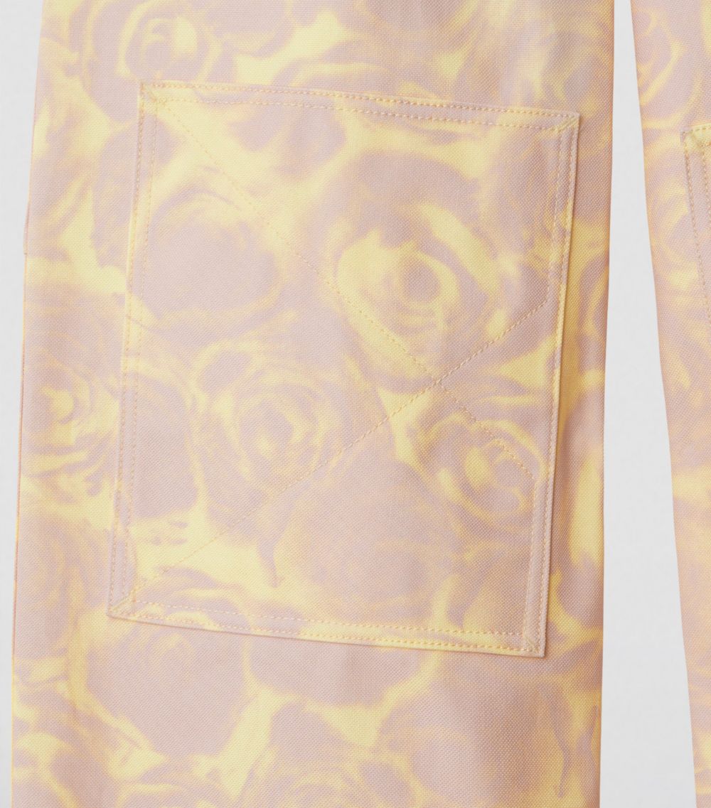 Burberry Burberry Cotton Rose Print Trousers