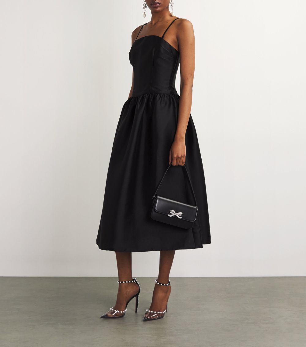 Self-Portrait Self-Portrait Satin Taffeta Midi Dress