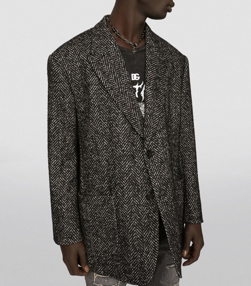 Dolce & Gabbana Dolce & Gabbana Herringbone Oversized Suit Jacket