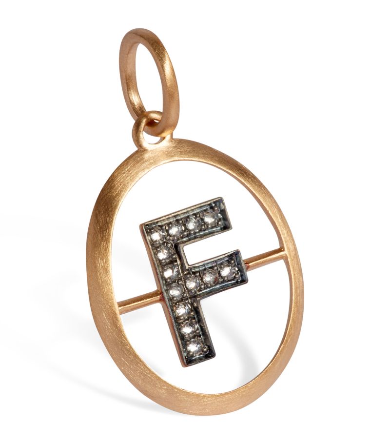 Annoushka Annoushka Yellow Gold and Diamond Initial F Pendant