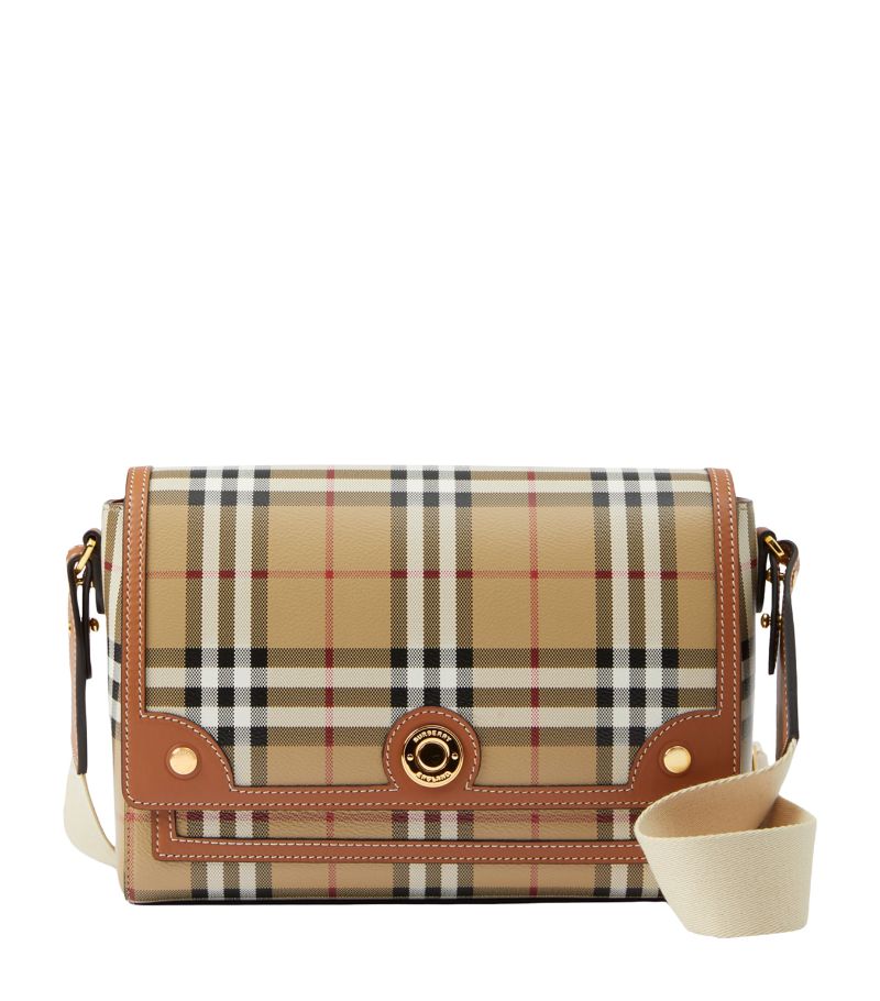 Burberry Burberry Leather Check Cross-Body Bag