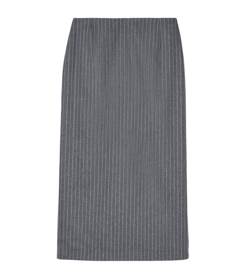 The Kooples The Kooples Wool-Cashmere Pinstripe Pencil Skirt