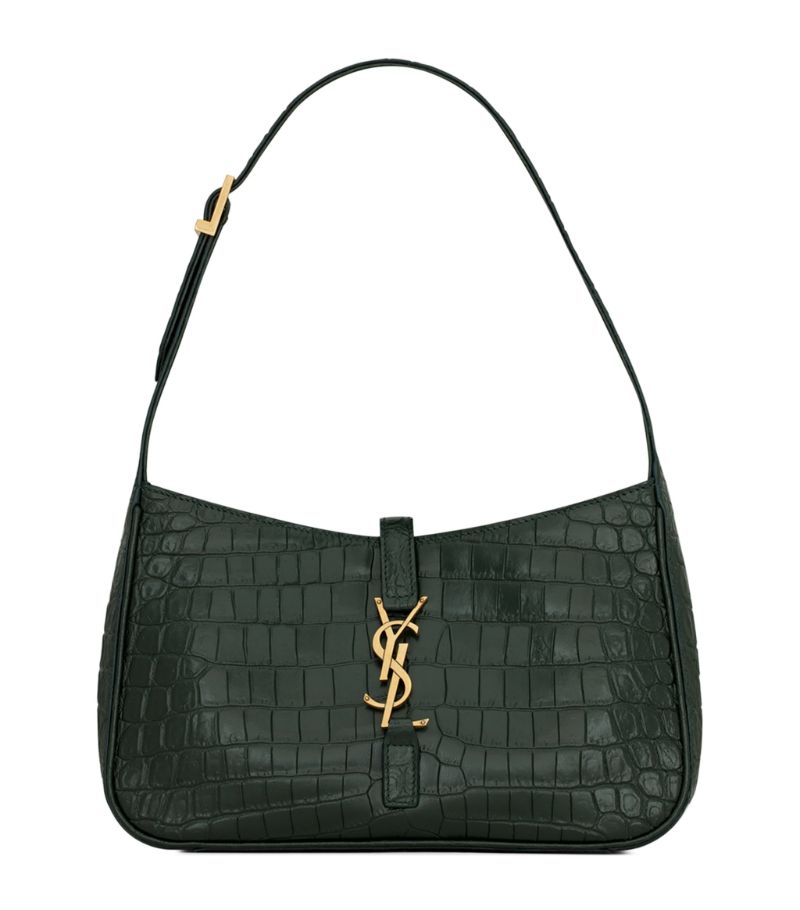 Saint Laurent Saint Laurent Le 5 À 7 Croc-Embossed Shoulder Bag