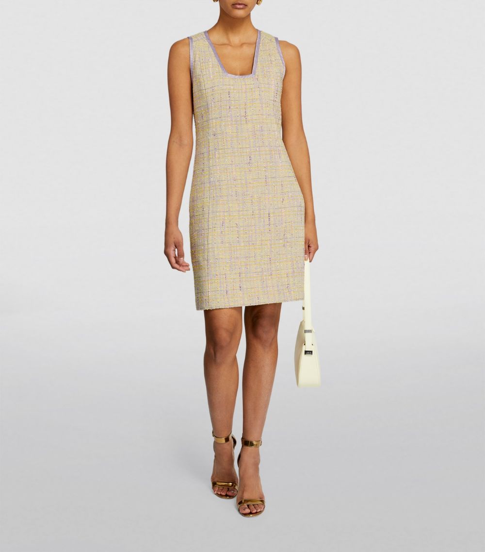 St. John St. John Tweed Square-Neck Dress