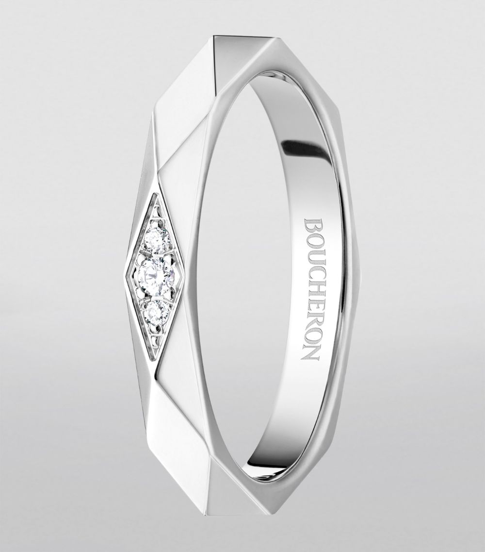 Boucheron Boucheron Platinum And Diamond Facette Wedding Ring