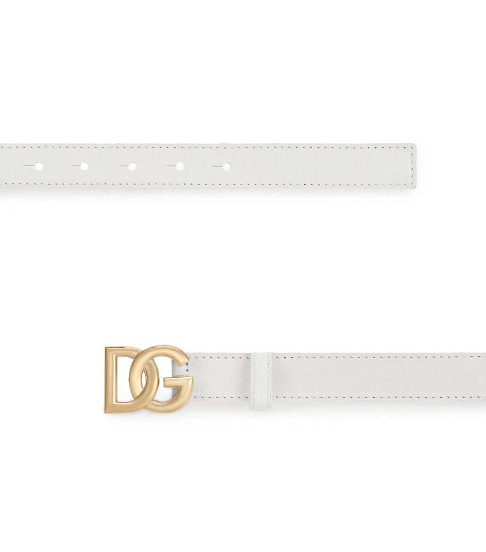 Dolce & Gabbana Dolce & Gabbana Leather Crossover Logo Belt