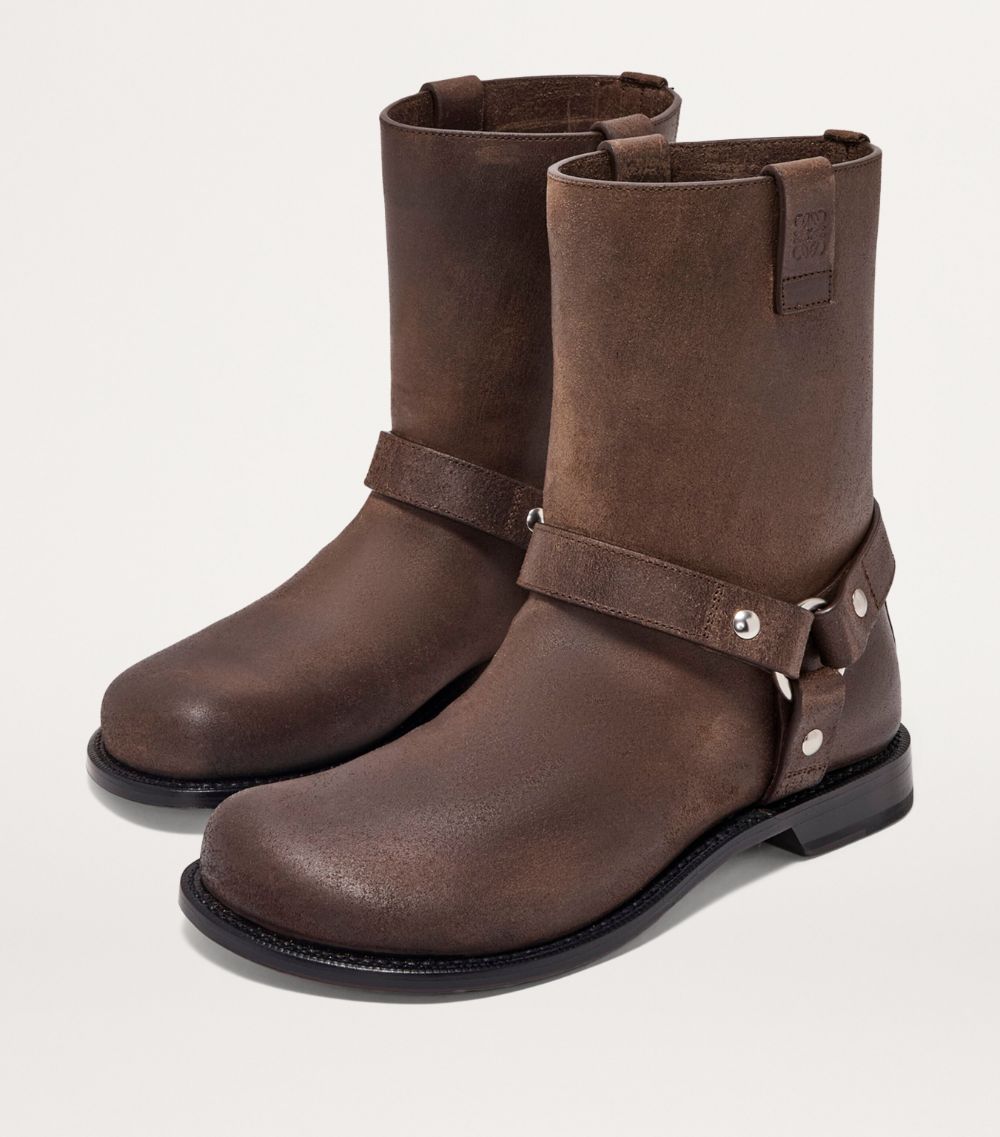 Loewe Loewe Leather Campo Biker Boots