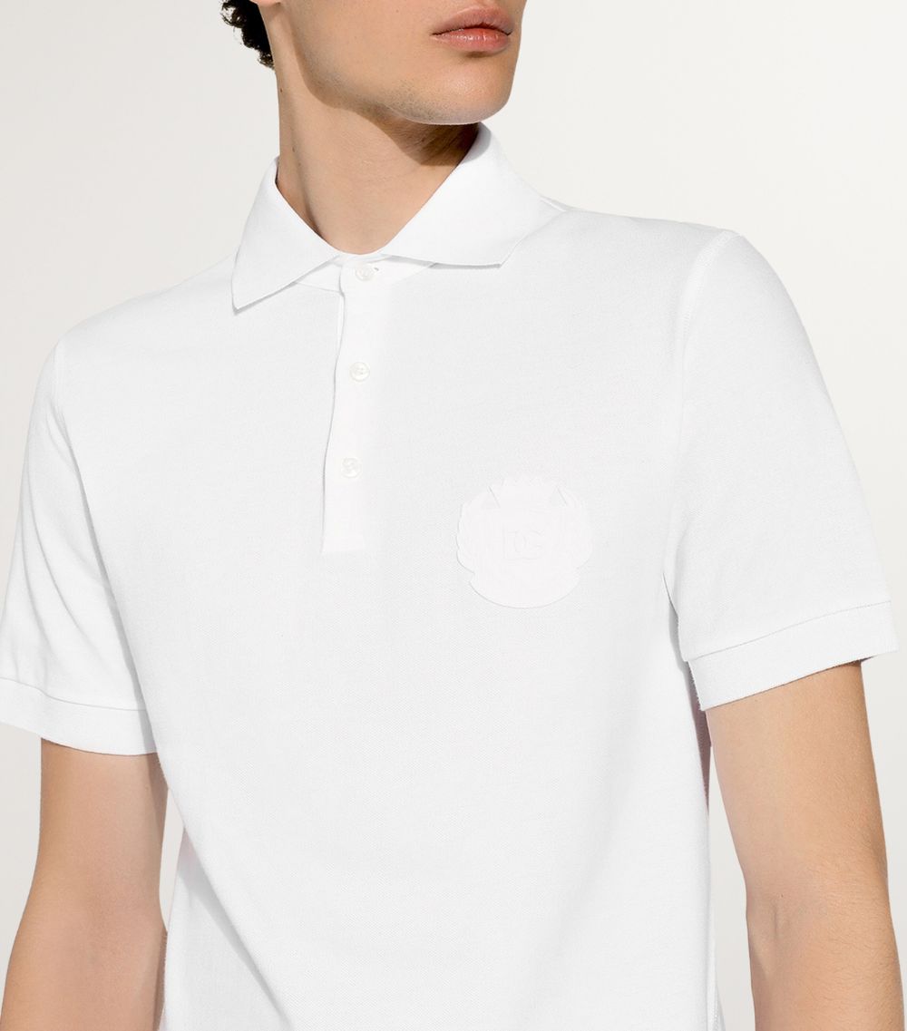 Dolce & Gabbana Dolce & Gabbana Cotton Logo-Patch Polo Shirt