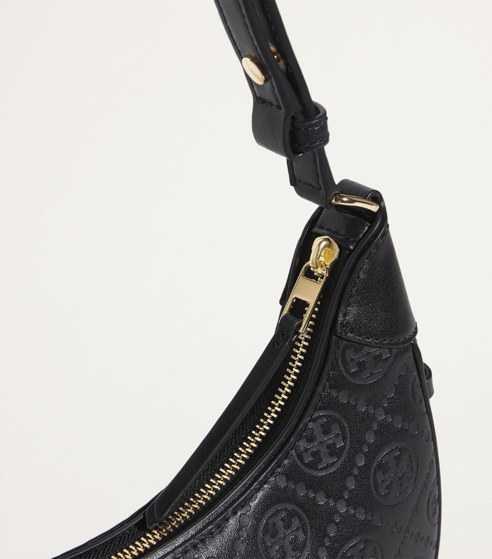 Tory Burch Tory Burch Leather T Monogram Crescent Shoulder Bag