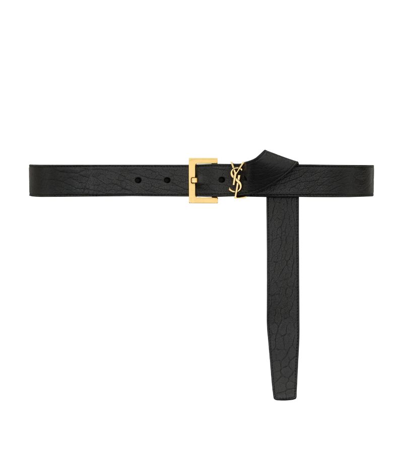 Saint Laurent Saint Laurent Leather Monogram Belt