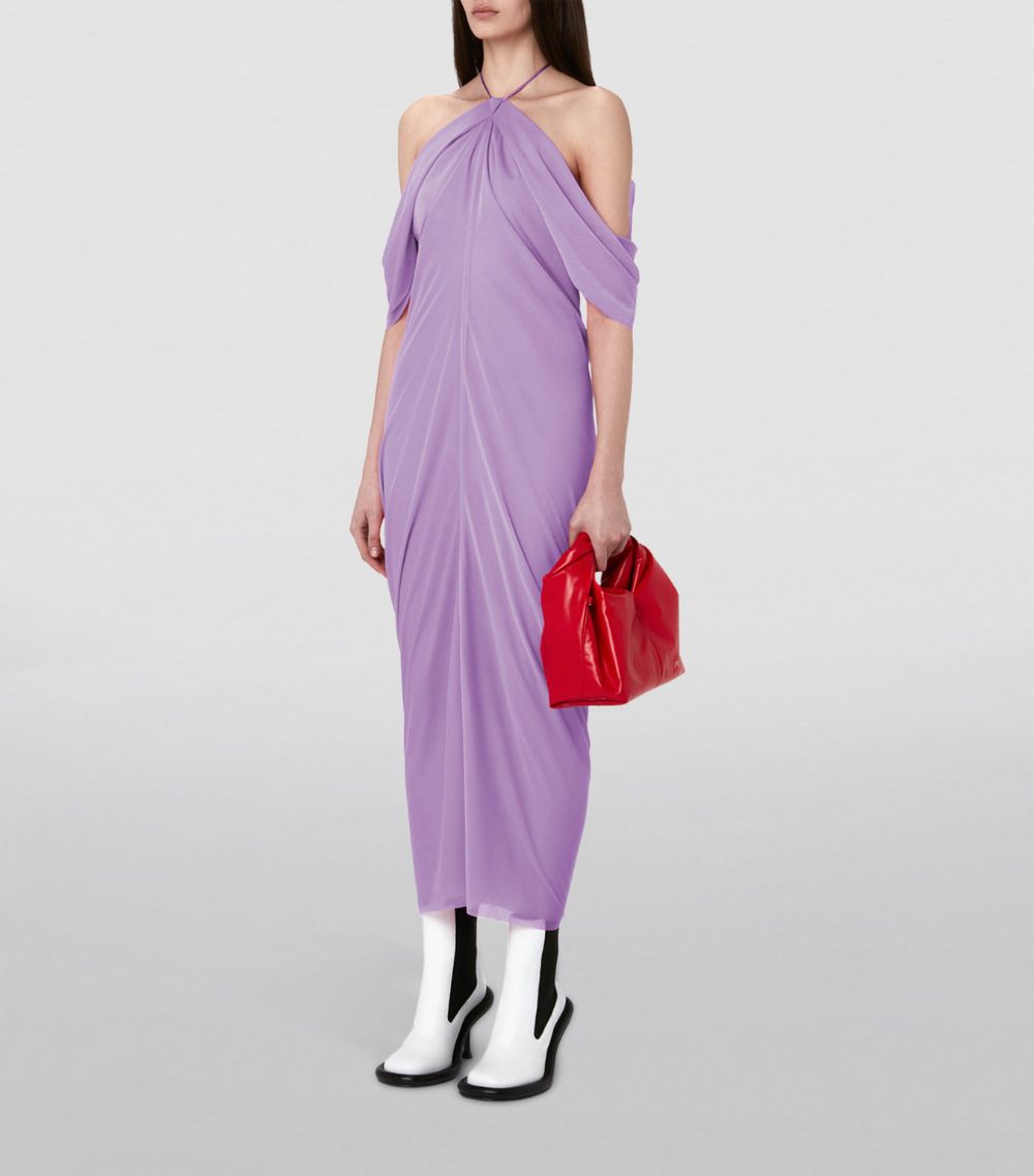 Jw Anderson JW Anderson Draped Cold-Shoulder Midi Dress