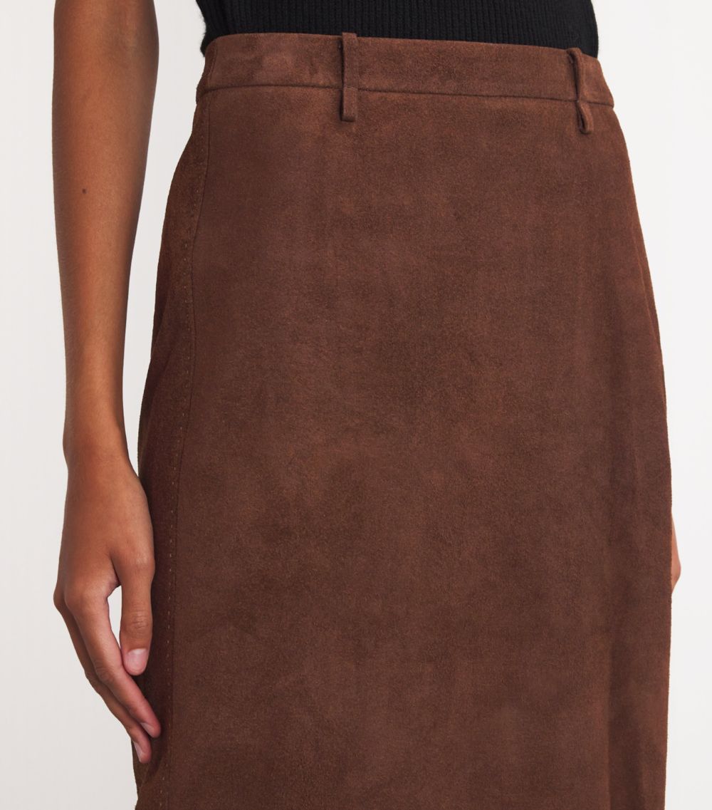 Le 17 Septembre Le 17 Septembre Suede Pencil Skirt