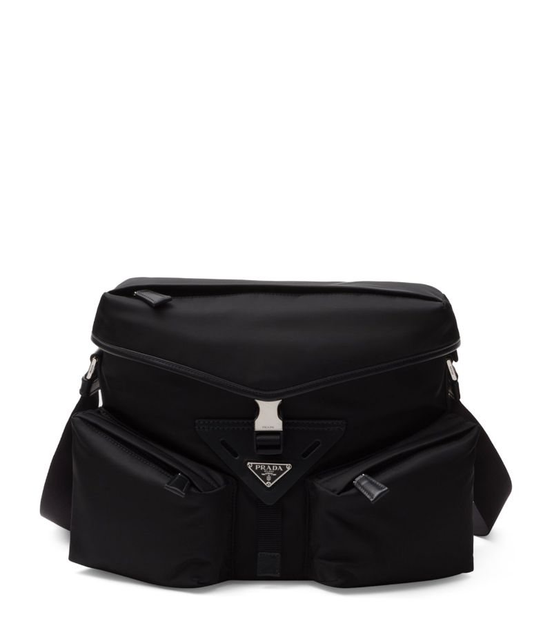 Prada Prada Re-Nylon And Calf Leather Shoulder Bag