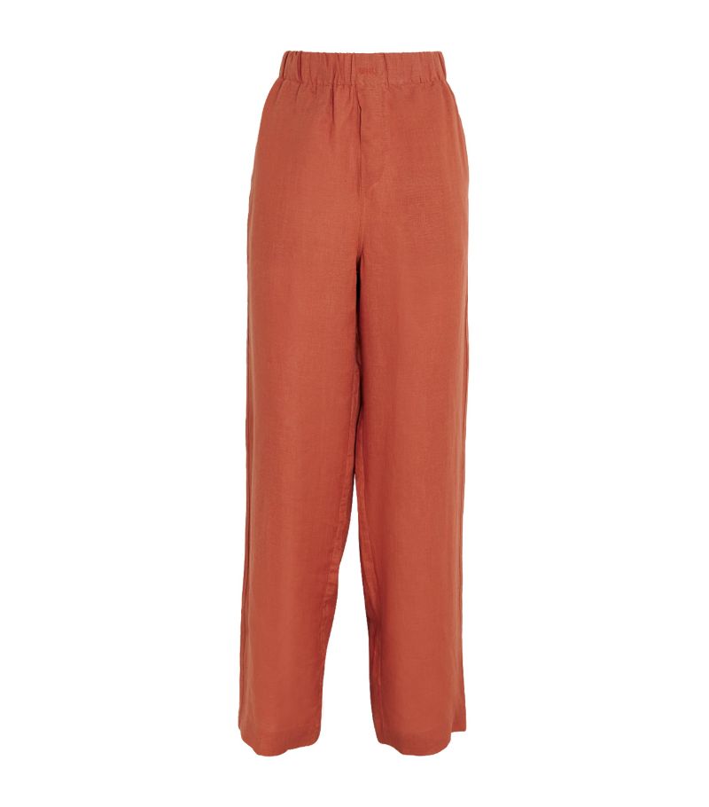 With Nothing Underneath With Nothing Underneath Linen The Palazzo Trousers