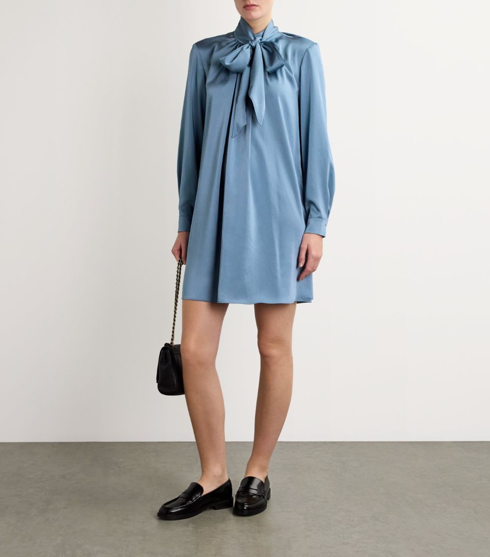  Claudie Pierlot Lavallière Collar Mini Dress