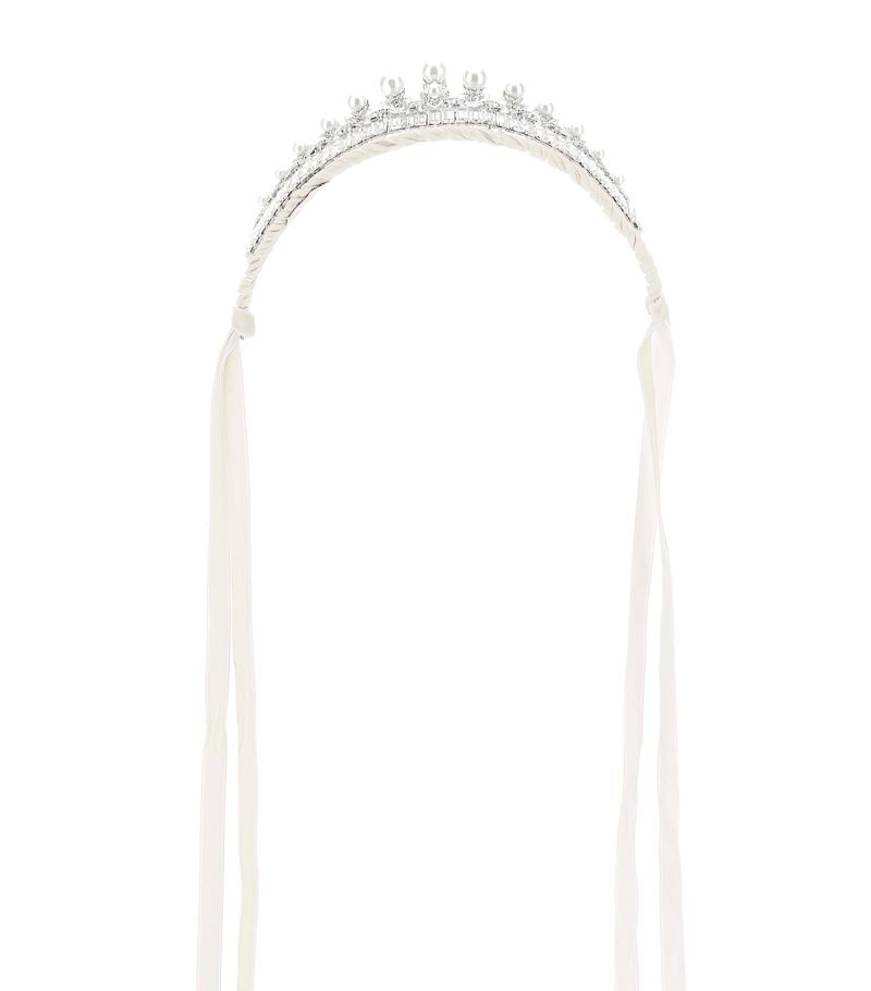 Monnalisa Monnalisa Velvet Embellished Self-Tie Tiara