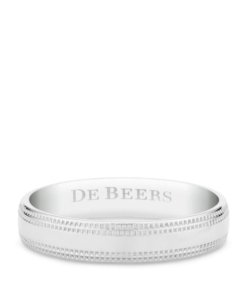 De Beers Jewellers De Beers Jewellers Platinum Wide Court Poinçon Band