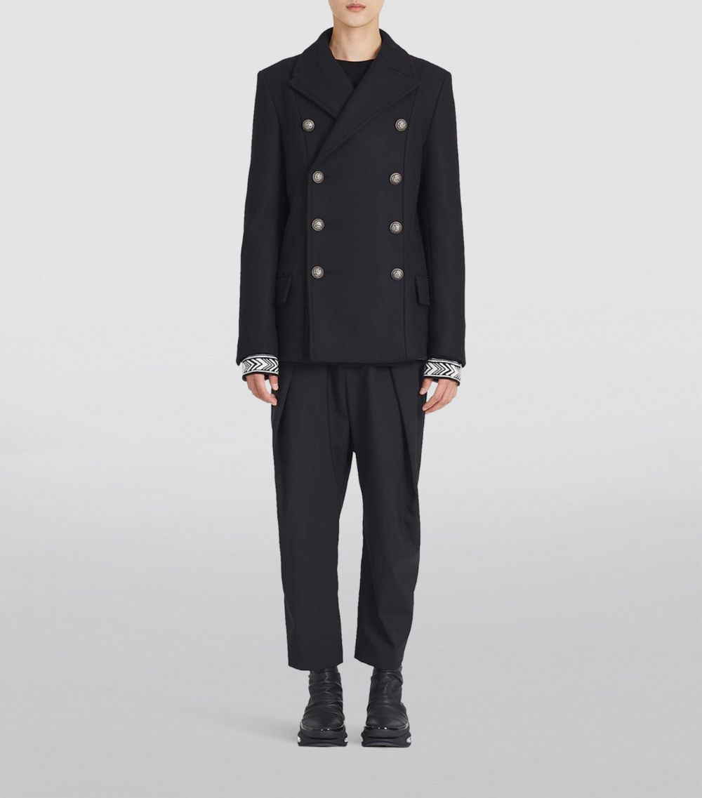 Balmain Balmain Wool-Blend Pea Coat