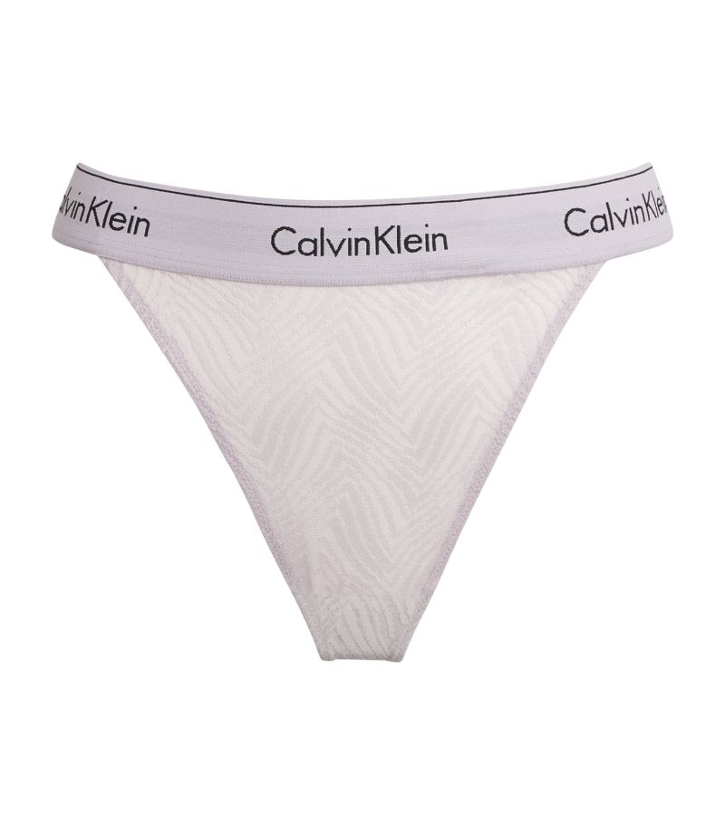 Calvin Klein Calvin Klein Modern Lace Semi-Sheer Thong