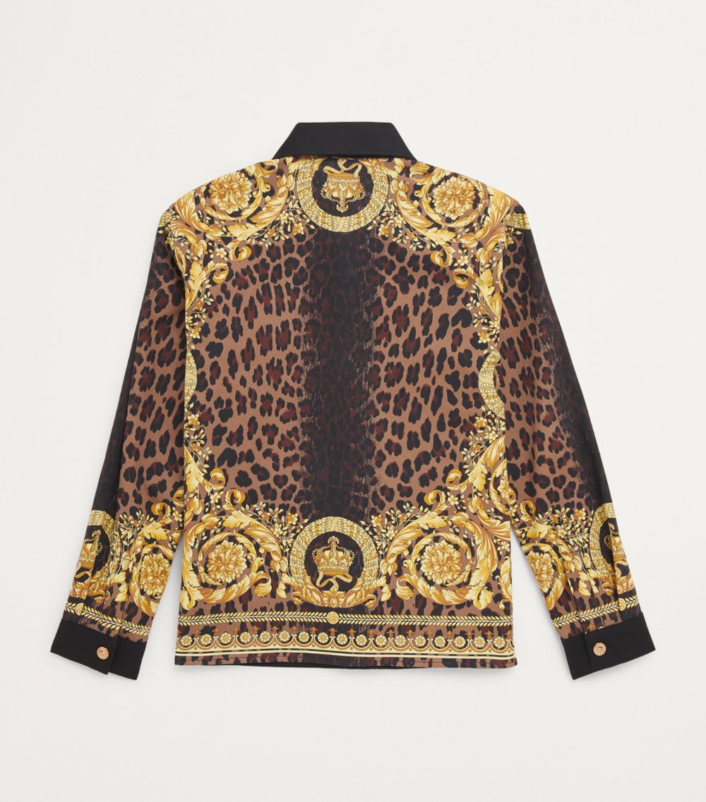 Young Versace Versace Kids Cotton Barocco Print Shirt (8-14 Years)