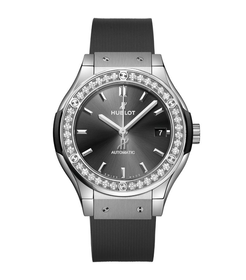 Hublot Hublot Titanium And Diamond Classic Fusion Racing Grey Watch 38Mm