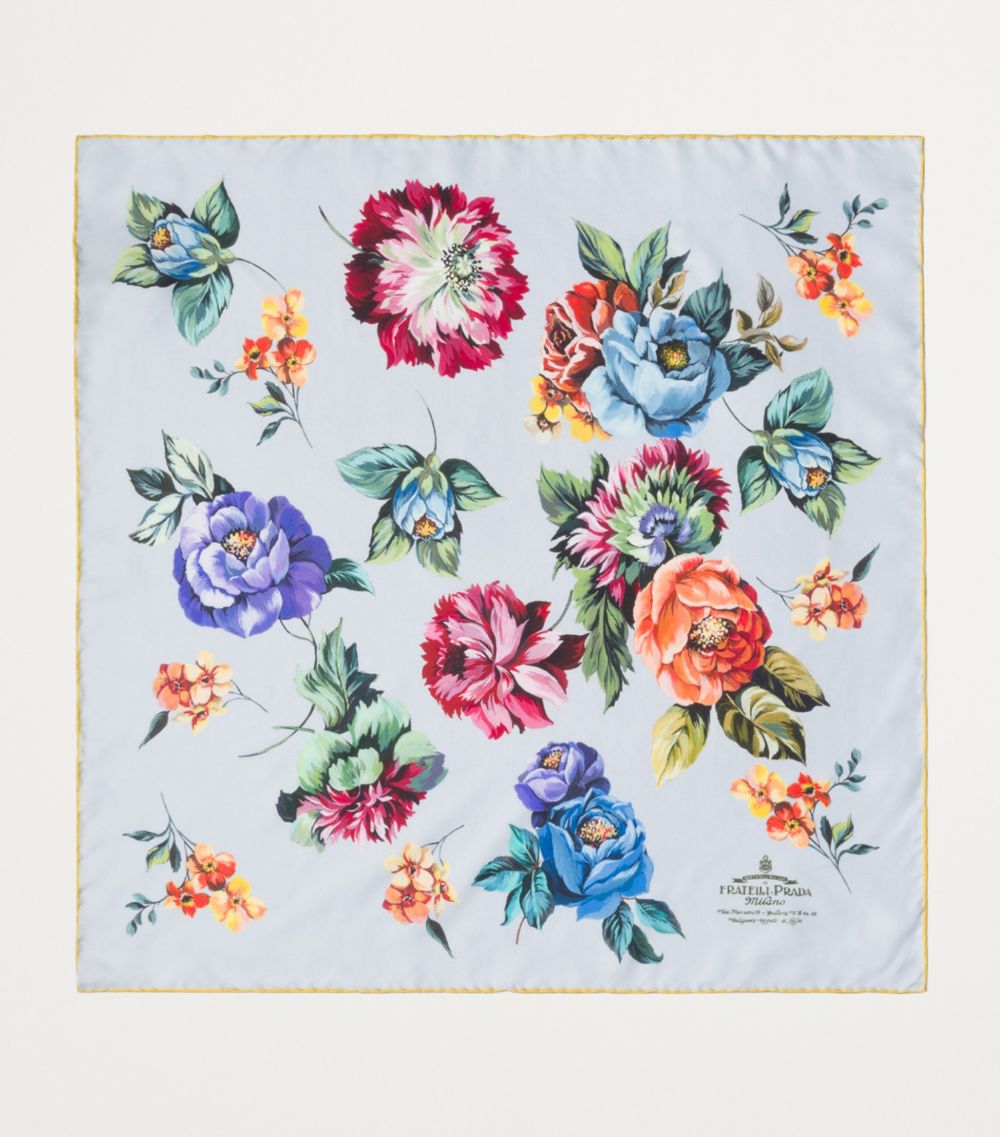 Prada Prada Silk Floral Print Scarf