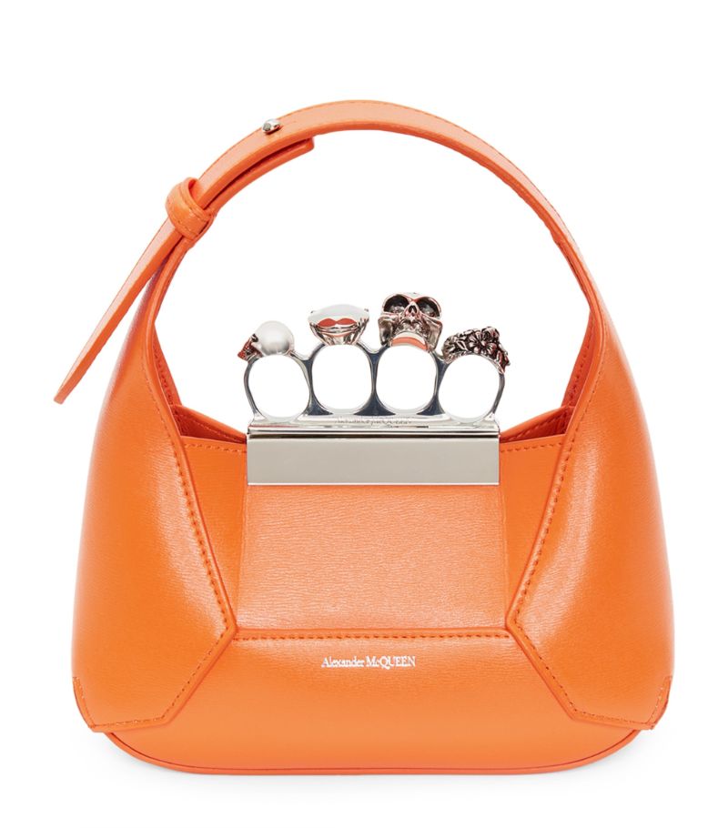 Alexander McQueen Alexander McQueen Mini Leather Jewelled Top-Handle Bag