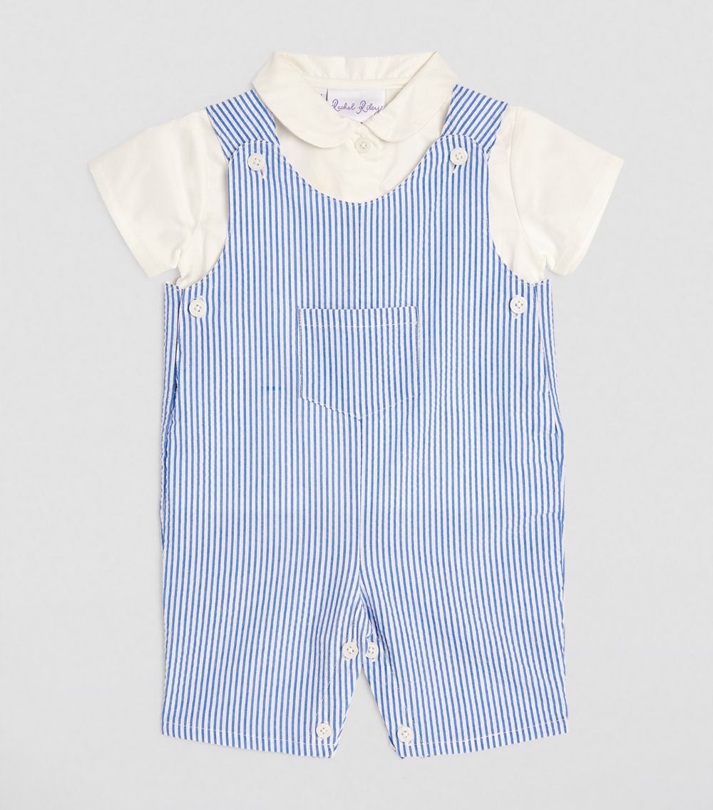 Rachel Riley Rachel Riley Seersucker Dungaree And Shirt Set (6-24 Months)