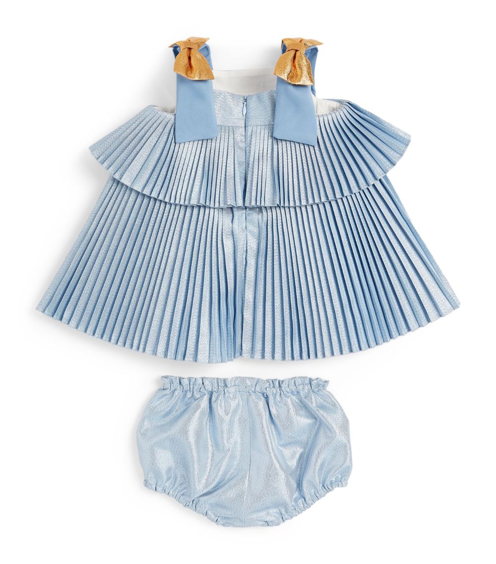 Hucklebones London Hucklebones London Pleated Dress And Bloomers Set (6-18 Months)