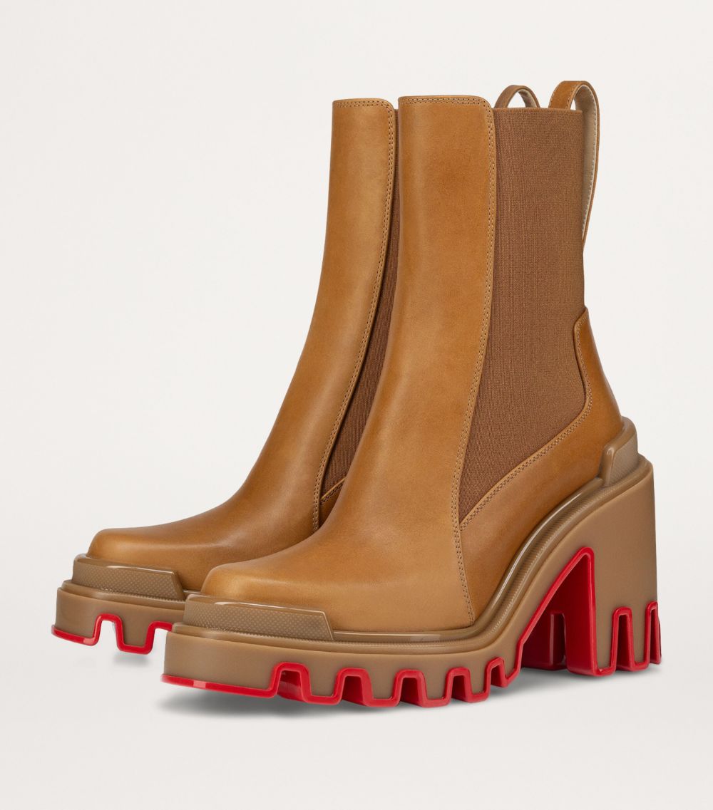 Christian Louboutin Christian Louboutin Marchacroche Dune Leather Heeled Boots 85