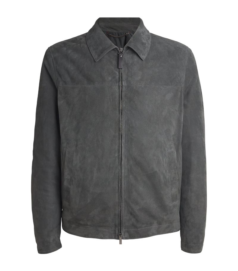 Canali Canali Suede Bomber Jacket