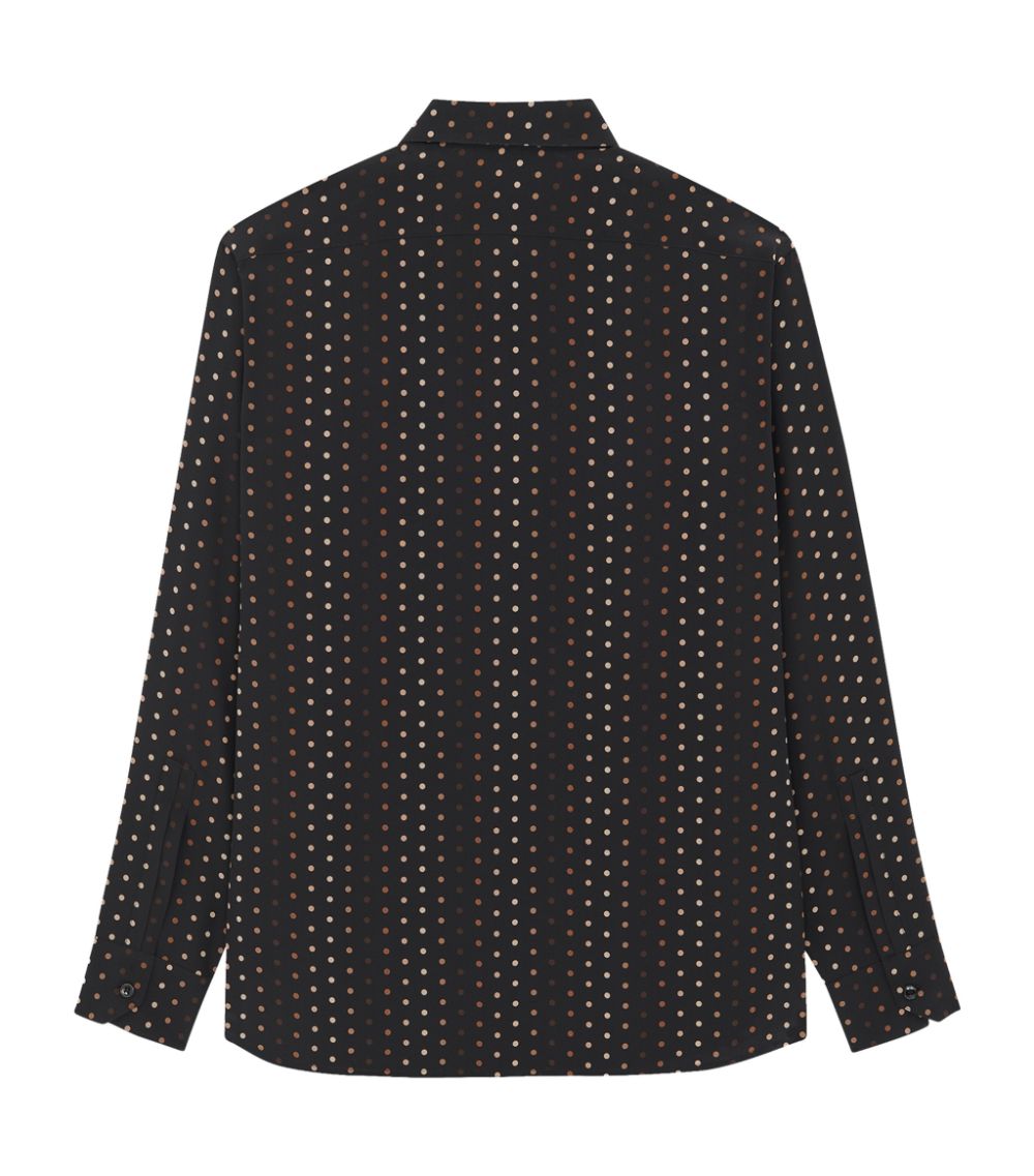 Saint Laurent Saint Laurent Silk Polka-Dot Shirt