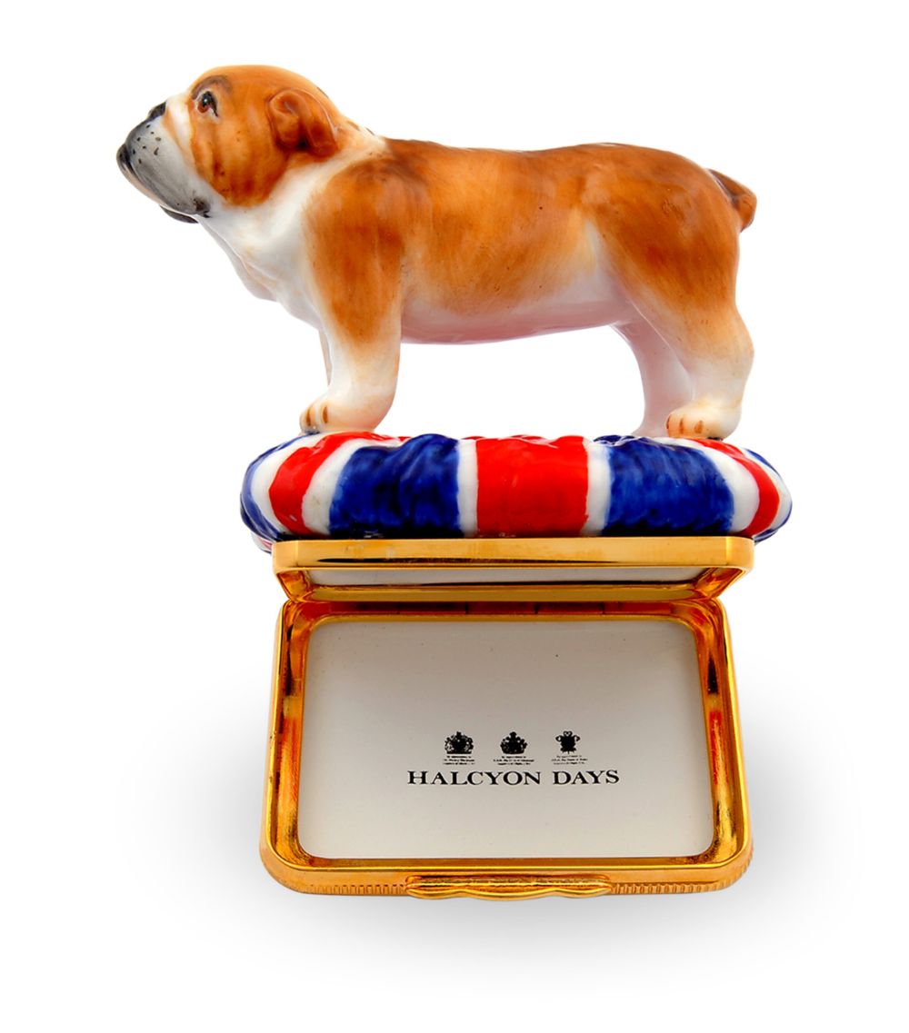 Halcyon Days Halcyon Days Enamel British Bulldog Bonbonnière