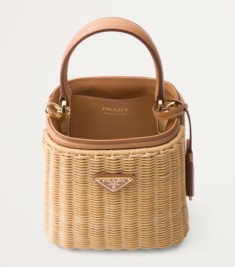 Prada Prada Mini Wicker Panier Top-Handle Bag