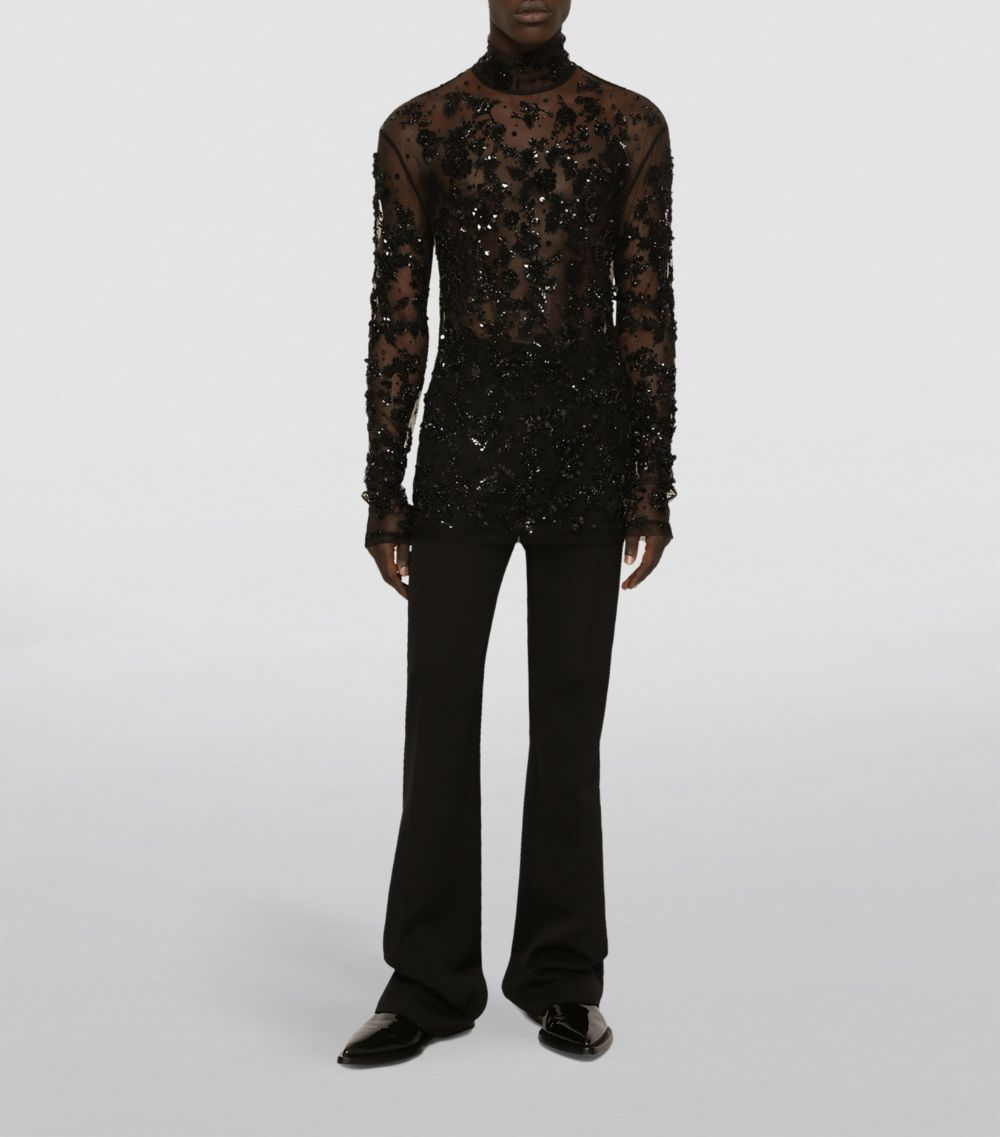 Dolce & Gabbana Dolce & Gabbana Embellished Long-Sleeve T-Shirt